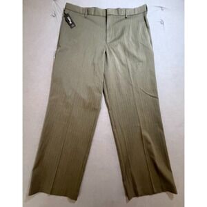 Dockers Premium Dress Pants Mens 38 Brown Straight Zip Pockets‎ Flat Front 38X30